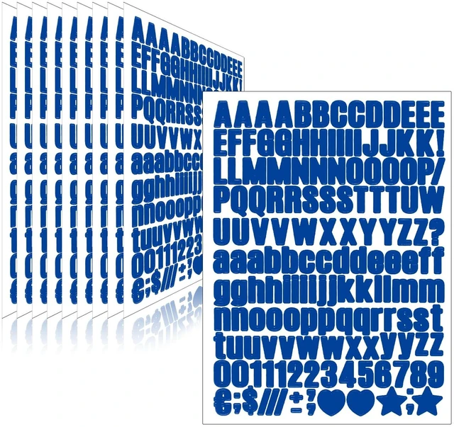 Main image of Letter Stickers,Mailbox Numbers,0.5 Inch Waterproof Vinyl Alphabet