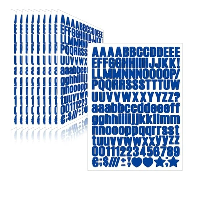Alt view image 2 of 5 - Letter Stickers,Mailbox Numbers,0.5 Inch Waterproof Vinyl Alphabet