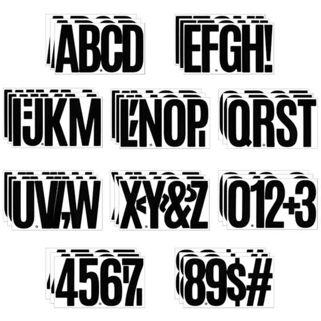 Alt view image 4 of 5 - Letter Stickers,Mailbox Numbers,0.5 Inch Waterproof Vinyl Alphabet