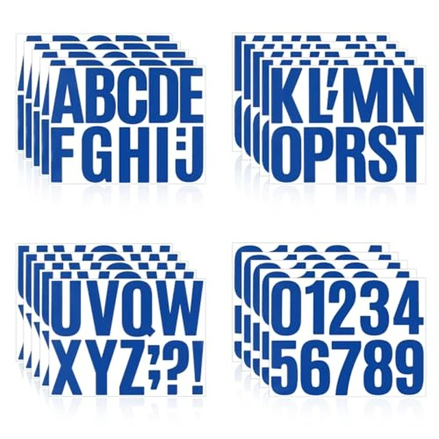 Alt view image 3 of 5 - Letter Stickers,Mailbox Numbers,0.5 Inch Waterproof Vinyl Alphabet