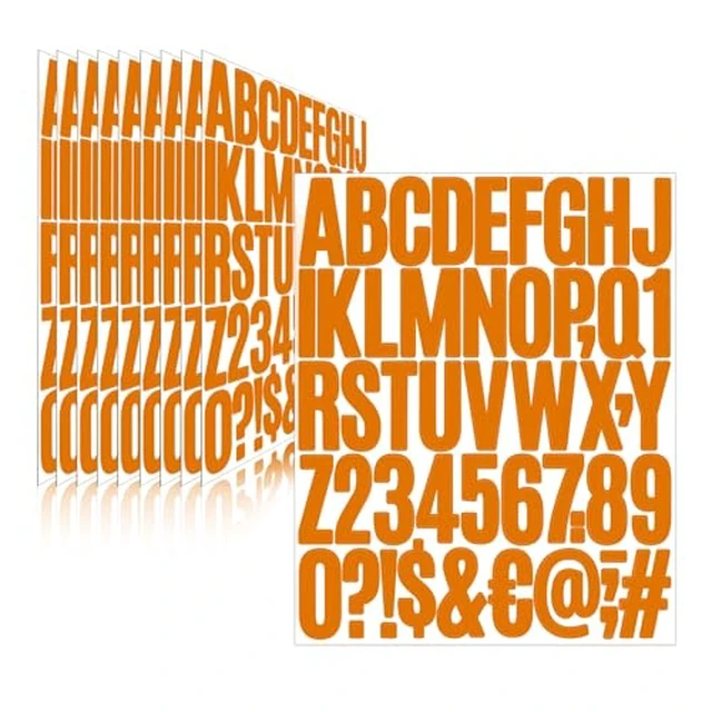Alt view image 5 of 5 - Letter Stickers,Mailbox Numbers,0.5 Inch Waterproof Vinyl Alphabet