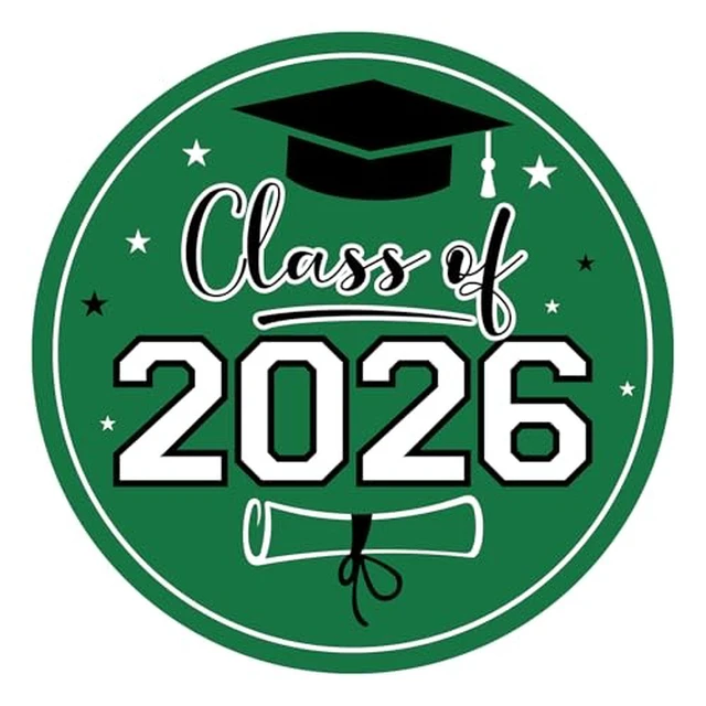 Alt view image 2 of 6 - Anwyll Graduation Stickers 2026 - Class of 2026 Stickers 60Pcs 1.75'' Graduation Envelope Seal Label Sticker Self Adhesive Congrats Grad Cap Hat Sticker for Senior College Grad Party Favors(Gr