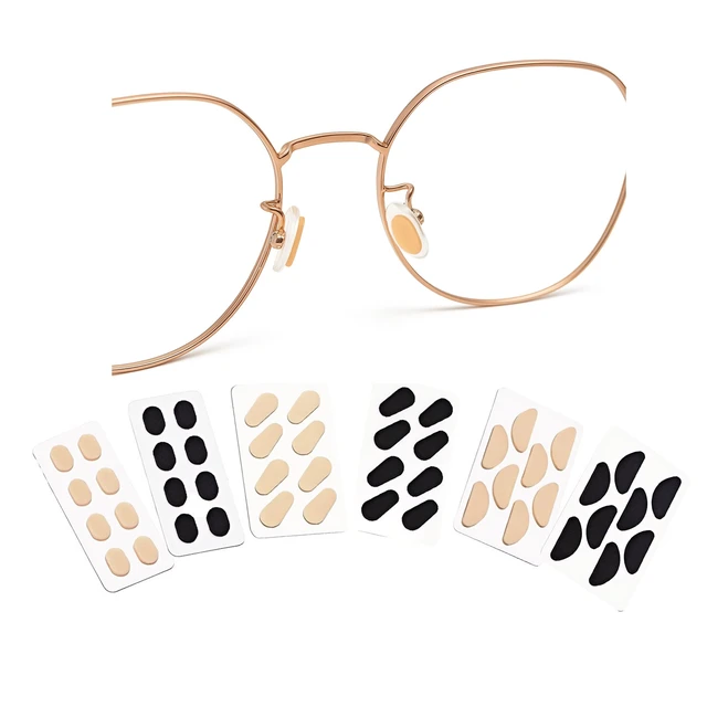 Alt view image 2 of 2 - EVA Foam Nose Pads for Glasses, 24 Pairs, 1.5mm, Skin & Black