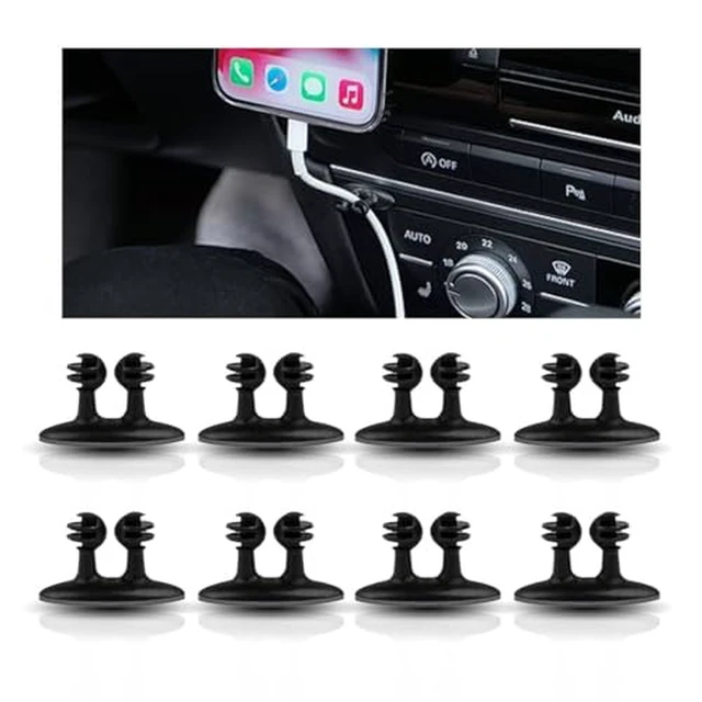 Alt view image 2 of 2 - 4PCS Car Cable Clips USB Cable Line Clip Holder for Car, Durable Strong Adhesive Cord Cable Holder Wire Organizer, Cord Organizer Cable Management Wire Holders for Cords