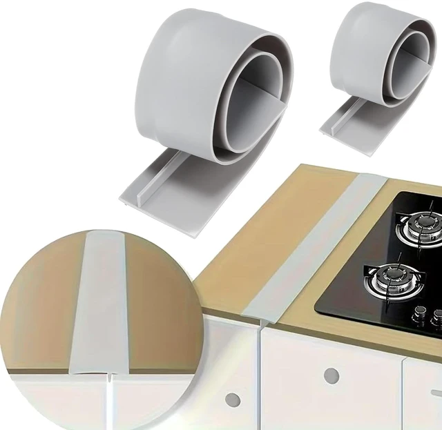 Main image of 2 Pack Flexible Kitchen Stove Gap Covers, Silicone Gap Fillers (Gray,21in)