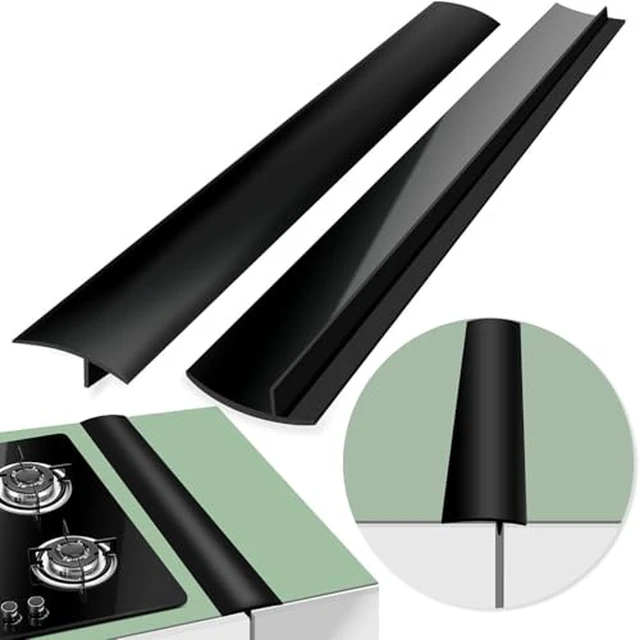Alt view image 2 of 4 - 2 Pack Flexible Kitchen Stove Gap Covers, Silicone Gap Fillers (Gray,21in)