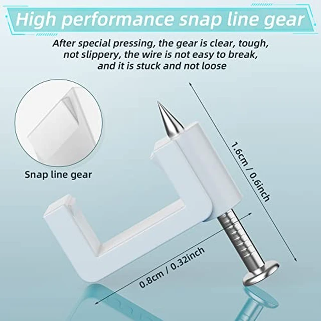 Alt view image 5 of 5 - AOPOCKAN TECH Cable Clips White 100 Pieces Ethernet Cable Clips with Steel Nails 8mm Cord Holder for Cat8 Cat7 Cat6 Flat Ethernet Cable - 0.32 inch
