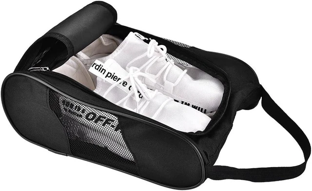 Main image of Golf Shoe Bag, Travel Shoe Bag Organizer for Men Women, Breathable Nylon with Zipper, Sport Shoes Bag for Sport Golf Tennis etc (Black)