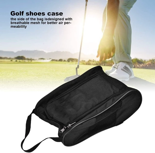 Alt view image 4 of 7 - Golf Shoe Bag, Travel Shoe Bag Organizer for Men Women, Breathable Nylon with Zipper, Sport Shoes Bag for Sport Golf Tennis etc (Black)