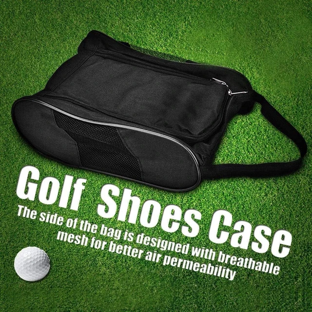 Alt view image 2 of 7 - Golf Shoe Bag, Travel Shoe Bag Organizer for Men Women, Breathable Nylon with Zipper, Sport Shoes Bag for Sport Golf Tennis etc (Black)