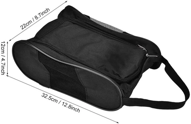 Alt view image 6 of 7 - Golf Shoe Bag, Travel Shoe Bag Organizer for Men Women, Breathable Nylon with Zipper, Sport Shoes Bag for Sport Golf Tennis etc (Black)