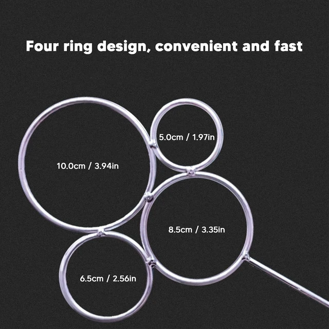 Alt view image 2 of 7 - Glass Bottle Cutter, Stainless Steel 4 Rings Cutter Round Bottle Heating Cutting Tool, 5cm/6.5cm/8.5cm/10cm Circular, for Glass Ceramic Bottles