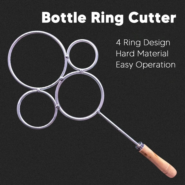 Alt view image 5 of 7 - Glass Bottle Cutter, Stainless Steel 4 Rings Cutter Round Bottle Heating Cutting Tool, 5cm/6.5cm/8.5cm/10cm Circular, for Glass Ceramic Bottles