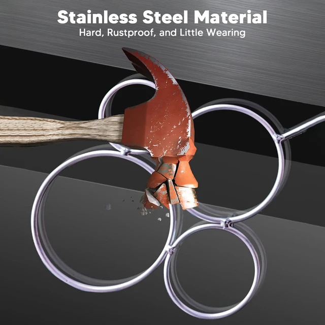 Alt view image 4 of 7 - Glass Bottle Cutter, Stainless Steel 4 Rings Cutter Round Bottle Heating Cutting Tool, 5cm/6.5cm/8.5cm/10cm Circular, for Glass Ceramic Bottles