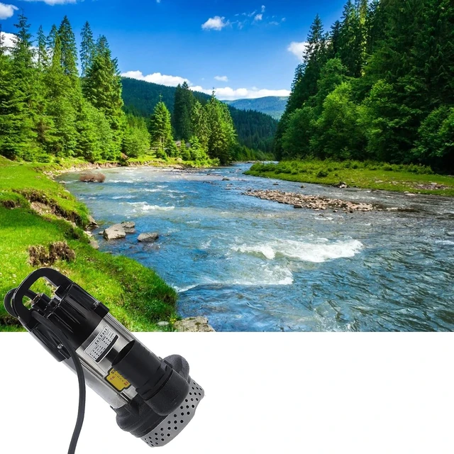 Alt view image 5 of 7 - 24V DC Submersible Pump, Brushless Submersible Well Pump, Stainless Steel, 7-11m, for Ponds, Water Gardens, Farms