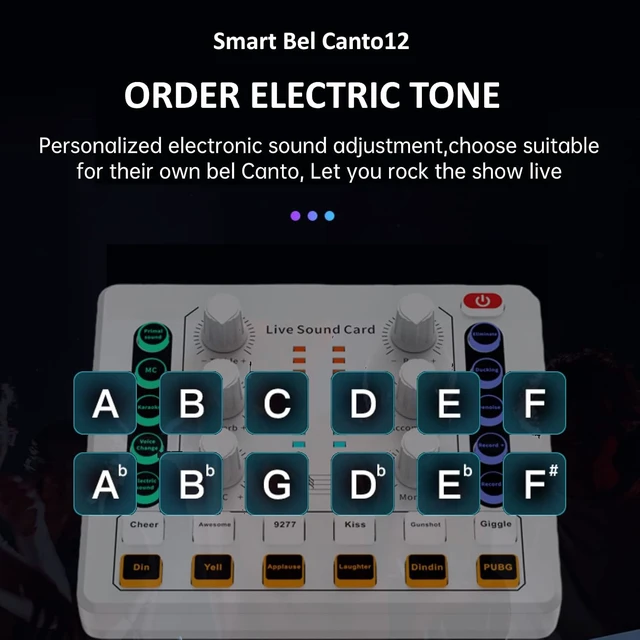 Alt view image 5 of 7 - Live Sound Card, Mini Audio Mixer Board for PC Computer Phone, Voice Changer Sound Card for DJ Mixer, Podcast
