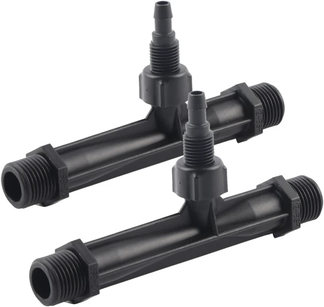 Main image of Acogedor 2Pcs G1/2 Inch Irrigation Venturi, Fertilizer Injector, POM Plastic, Black, Irrigation Hardware, 2 Pack