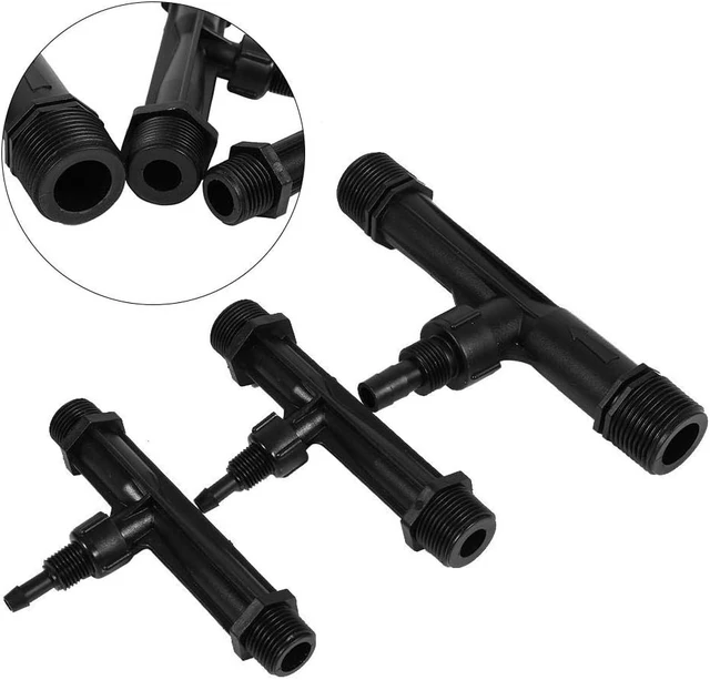 Alt view image 5 of 7 - Acogedor 2Pcs G1/2 Inch Irrigation Venturi, Fertilizer Injector, POM Plastic, Black, Irrigation Hardware, 2 Pack