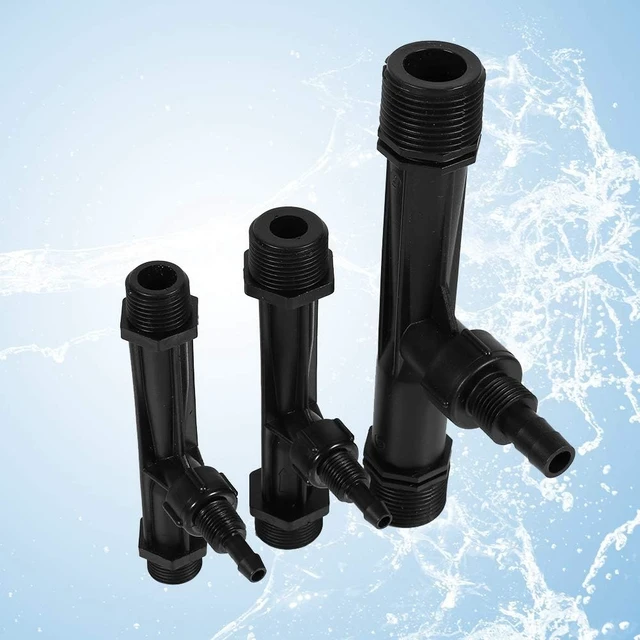 Alt view image 4 of 7 - Acogedor 2Pcs G1/2 Inch Irrigation Venturi, Fertilizer Injector, POM Plastic, Black, Irrigation Hardware, 2 Pack