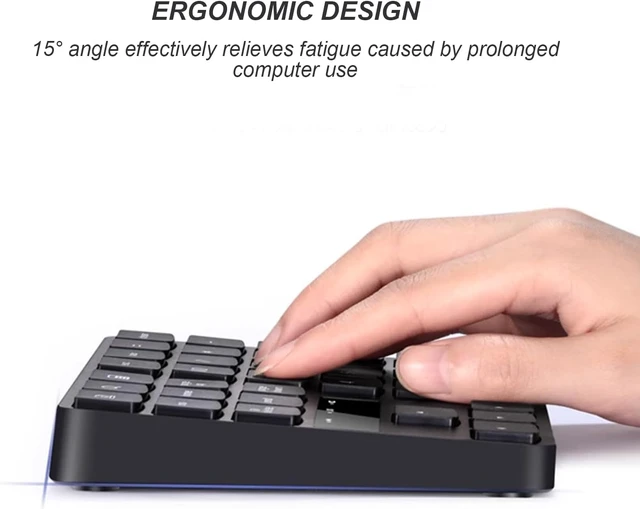 Alt view image 2 of 7 - Gugxiom Bluetooth Number Pad, 2.4G Numeric Keypad Numpad, 35 Keys