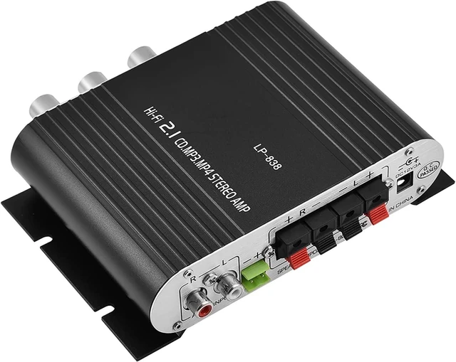 Main image of Gugxiom Mini HiFi 2.1 Stereo Amplifier, 15Wx2 for Car Home Audio