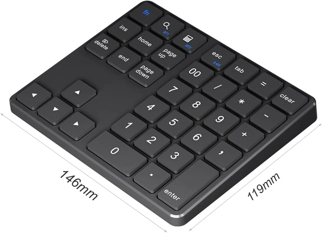 Alt view image 6 of 7 - Gugxiom Bluetooth Number Pad, 2.4G Numeric Keypad Numpad, 35 Keys
