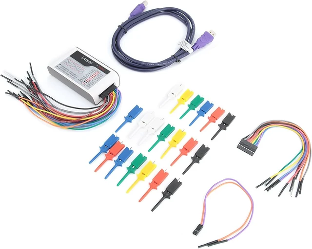 Alt view image 4 of 7 - LA1010 USB Logic Analyzer, 16 Channels 100MHz Digital Logic Analyzer, Adjustable Threshold PWM Output, for WINDOWS /7/8/10 (32bit/64bit), for OS, Linux