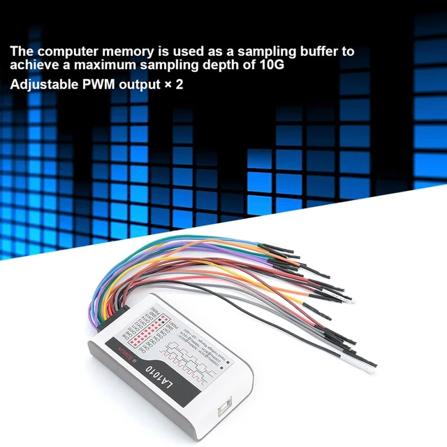 Alt view image 5 of 7 - LA1010 USB Logic Analyzer, 16 Channels 100MHz Digital Logic Analyzer, Adjustable Threshold PWM Output, for WINDOWS /7/8/10 (32bit/64bit), for OS, Linux