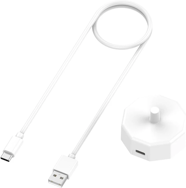 Main image of Gugxiom Electric Toothbrush Charger for Black Series, USB Charging Travel Base Replacement Stand with Short Circuit Protection (White)