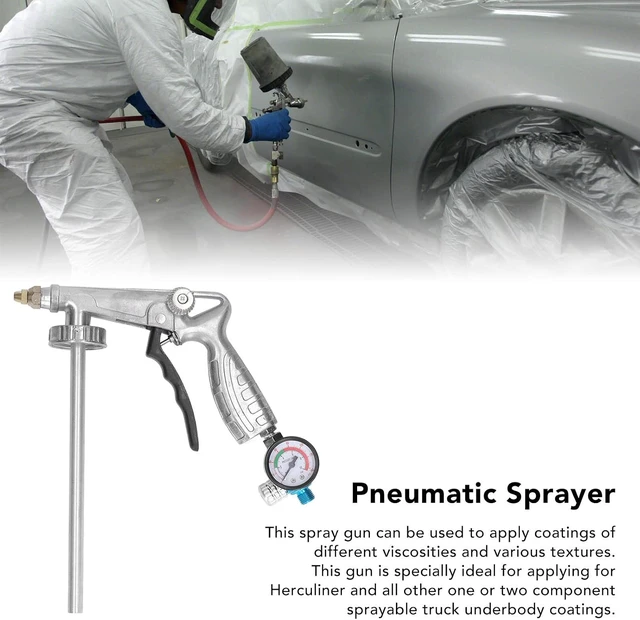 Alt view image 3 of 7 - Air Undercoating Spray, Pneumatic Automotive Paint with Gauge, for HERCULINER, Rubberized Undercoat, Chip Guard, Proofing