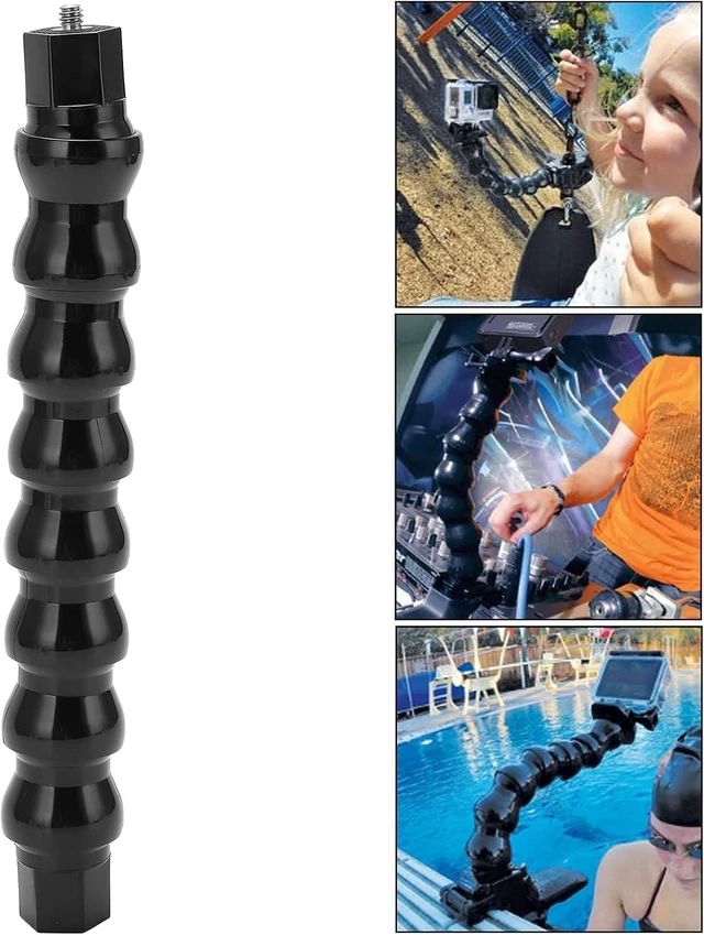 Alt view image 6 of 7 - Gugxiom Flexible Arm, Camera Mount with 1/4" Screw, Jaws Flex Mount for Action Cameras with Any Curved Angle