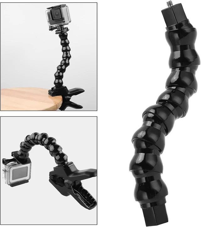 Alt view image 7 of 7 - Gugxiom Flexible Arm, Camera Mount with 1/4" Screw, Jaws Flex Mount for Action Cameras with Any Curved Angle