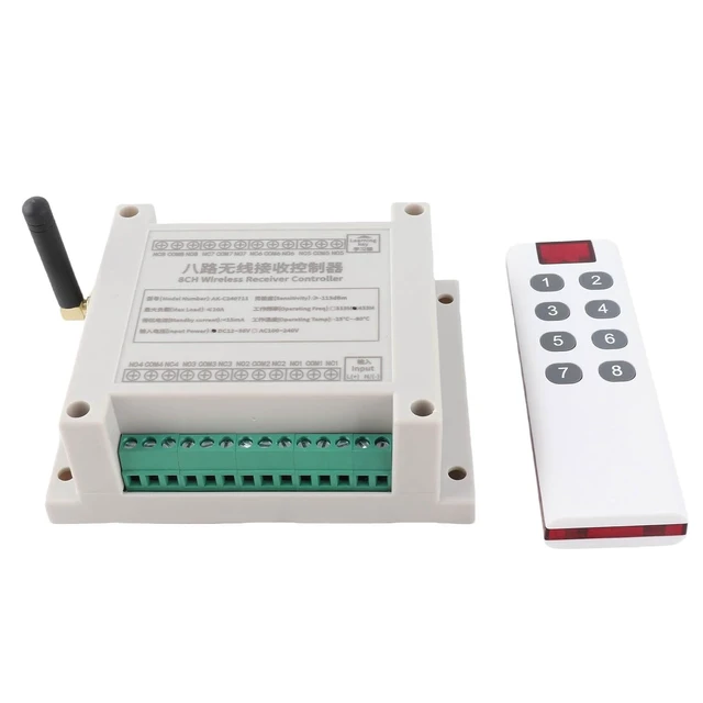 Alt view image 6 of 7 - 8 Channel Relay 8CH 10A DC 12V-36V Lamp Control Radio Switch Relay Module with Remote Control, RF, Easy Installation, Stable Performance