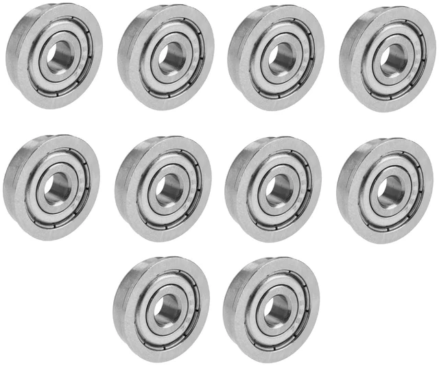 Main image of Acogedor 10Pcs F625ZZ Double Shielded Ball Bearing 5x16x5mm Flanged