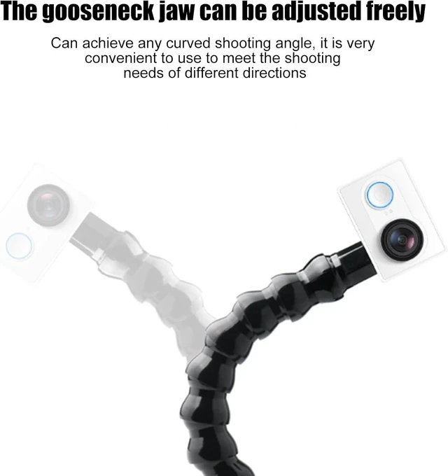 Alt view image 2 of 7 - Gugxiom Flexible Arm, Camera Mount with 1/4" Screw, Jaws Flex Mount for Action Cameras with Any Curved Angle