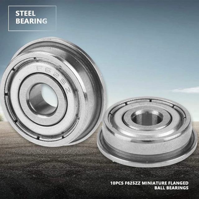 Alt view image 5 of 6 - Acogedor 10Pcs F625ZZ Double Shielded Ball Bearing 5x16x5mm Flanged