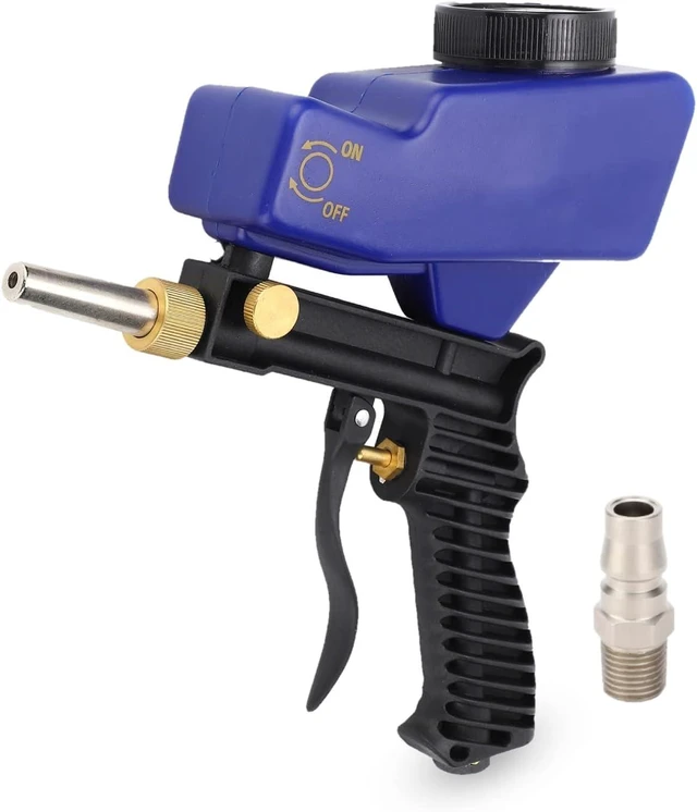 Main image of Sand Blaster Gun Kit, 70-150 PSI 6000RPM Air Sand Blaster Handheld Portable Sandblaster Gun Tool, with Gravity Feed, Remove Paint, Rust, Stains