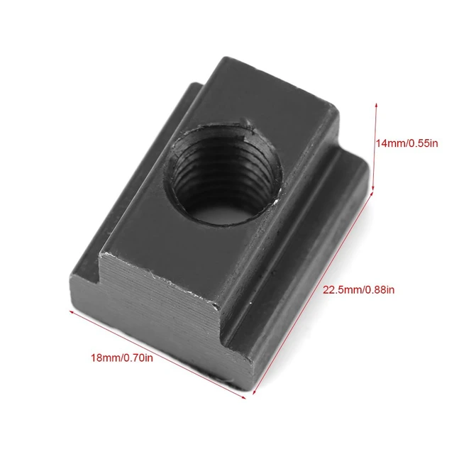 Alt view image 3 of 7 - Acogedor 5Pcs M10 T-Slot Nut Black Oxide Finish for Aluminum Extrusion