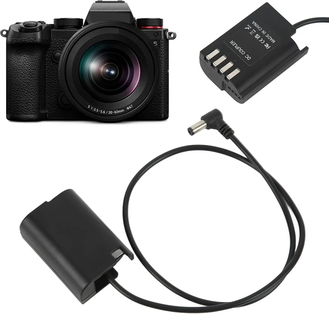 Alt view image 3 of 6 - DCC17 BLK22 Dummy Battery Kit, 5.5x2.1 Coupler Adapter, for S5 DCS5 DCS5K DCS5GK GH6 Cameras
