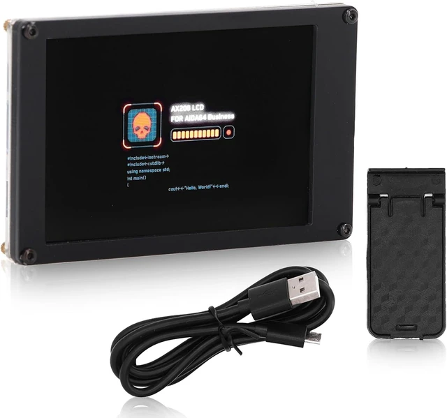 Main image of Acogedor 3.5 inch IPS Monitor Sub Screen LCD Display Screen, with Bracket and USB Power Cable, for USB and, No Extra Power Supply