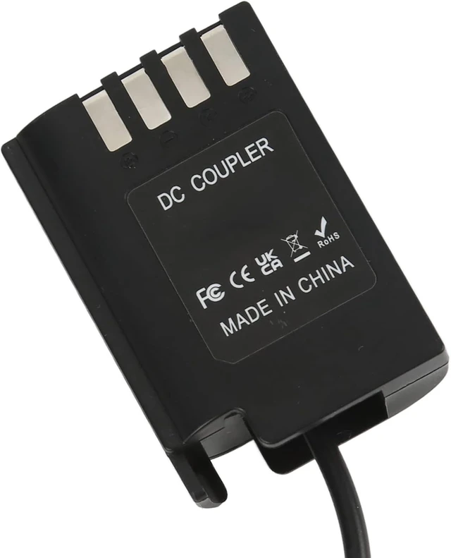 Alt view image 6 of 6 - DCC17 BLK22 Dummy Battery Kit, 5.5x2.1 Coupler Adapter, for S5 DCS5 DCS5K DCS5GK GH6 Cameras