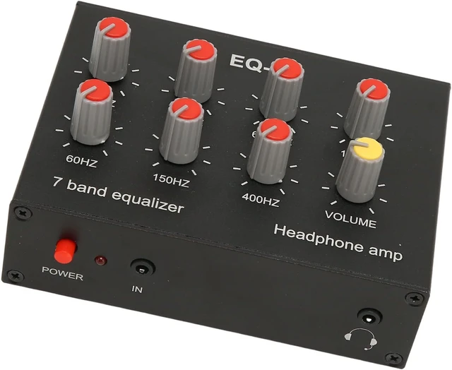 Alt view image 5 of 7 - EQ-7 7 Band EQ Equalizer, 12dB High Bass Adjustment, Dual Channel 3.5mm Interface Equalizer Car Audio for Home Stereo