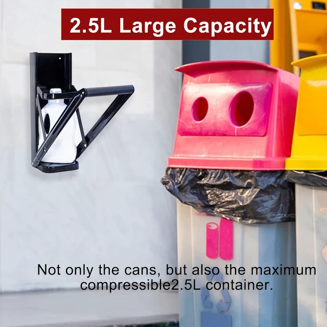 Alt view image 4 of 7 - 2.5L Can Crusher, Heavy Duty Can Crusher Wall Mounted Can Smasher for Recycling, Bottle Crusher for Tin Cans, Plastic Cans, Beer Cans, Aluminum Seltzer, Soda
