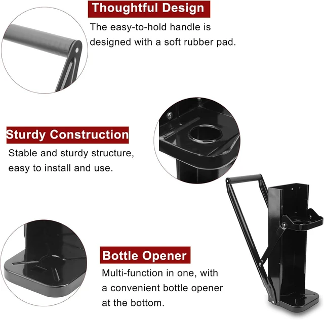 Alt view image 5 of 7 - 2.5L Can Crusher, Heavy Duty Can Crusher Wall Mounted Can Smasher for Recycling, Bottle Crusher for Tin Cans, Plastic Cans, Beer Cans, Aluminum Seltzer, Soda