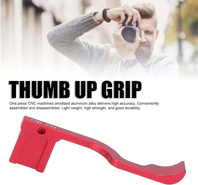 Alt view image 3 of 4 - Gugxiom Hot Shoe Thumb Up Grip for A7M4/A7R4/A7R5/A7M5 Cameras, Red