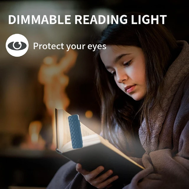 Alt view image 6 of 7 - Gugxiom Book Reading Light, Clip On LED Book Lamp, with 3 Color Mode, USB Rechargeable Book Light for Book Lovers, Kids (Blue)