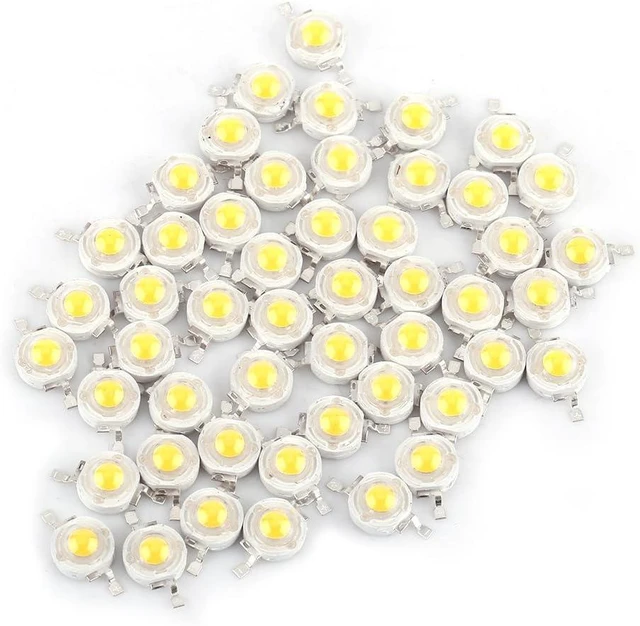Main image of Acogedor 100Pcs LED Lamp Beads, 1W High Power Led Chip, LED Lamp SMD Chip Light Bulb, SMD COB 1W Warm White LED Bead, for Home, Studio, Exhibition Foodlight/Spotlight Bulb Replacement(Warm White)
