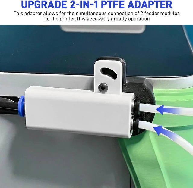 Alt view image 4 of 7 - Gugxiom 2 in 1 AMS PTFE Tube Adapter for Lab X1 X1E P1P P1S H2D H2S