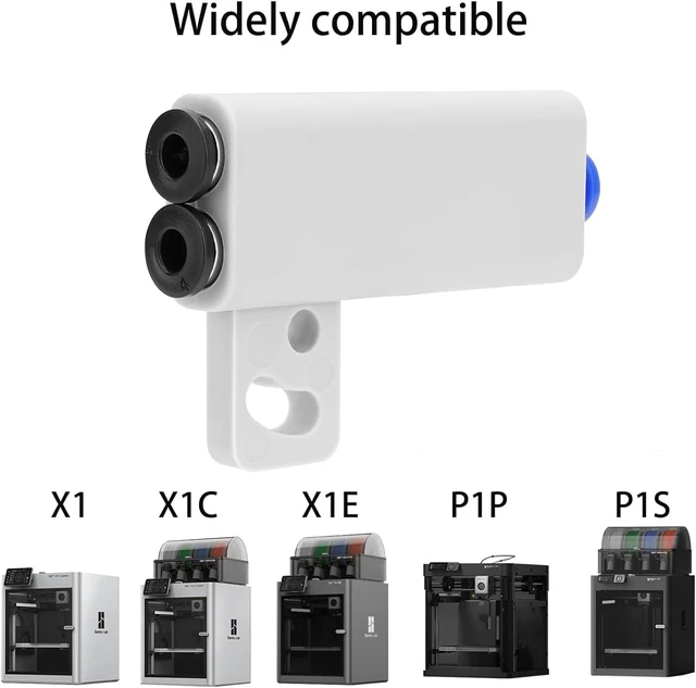 Alt view image 2 of 7 - Gugxiom 2 in 1 AMS PTFE Tube Adapter for Lab X1 X1E P1P P1S H2D H2S