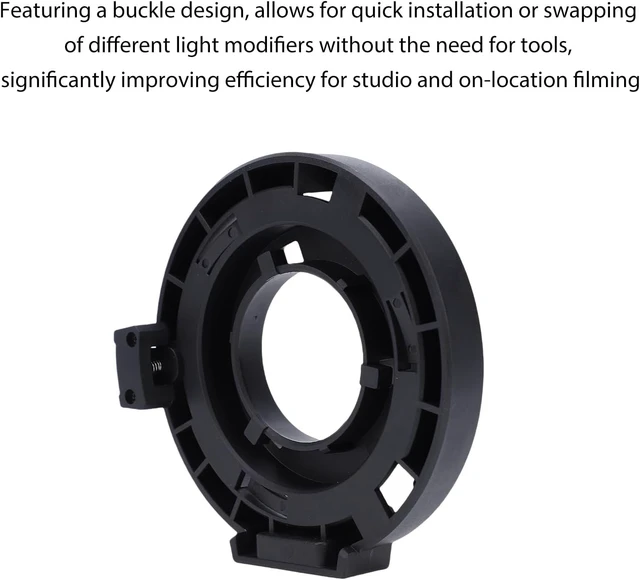 Alt view image 3 of 6 - Gugxiom Mini Bowens Mount to Standard Bowens Mount Adapter, Compatible with YN150 YN150S YN150Ultra LED Video Lights